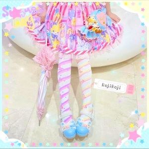 ROJI ROJI Pink & Yellow OTK Socks